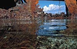 Starboat of "Olimpia" shipwreck from movie "Big Blue". Ta... by Martin Koœcio³Ek 